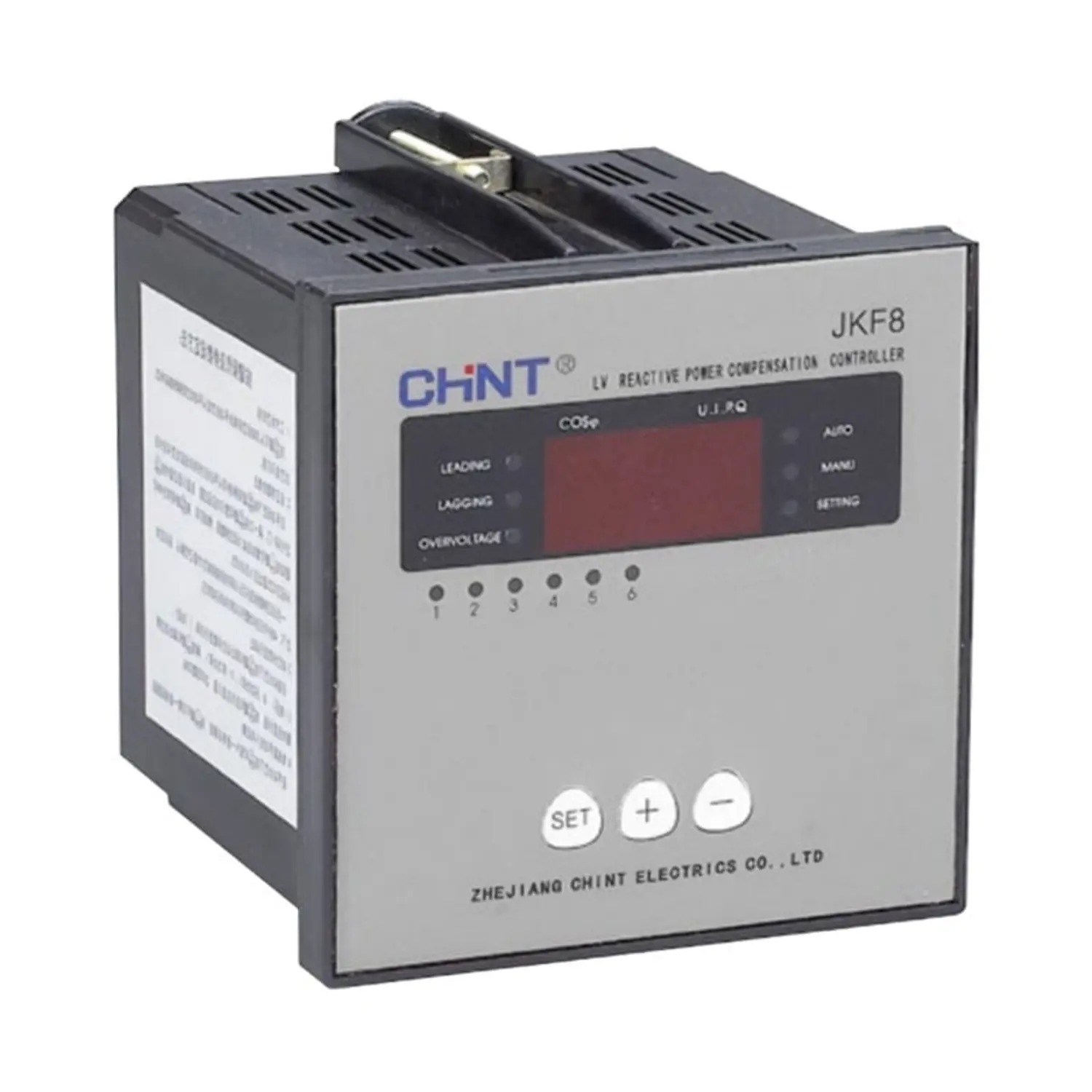 Controlador Factor de Potencia, JKF8 6 pasos, contr. 400Vac, 120x120mm - Chint - 150406CH