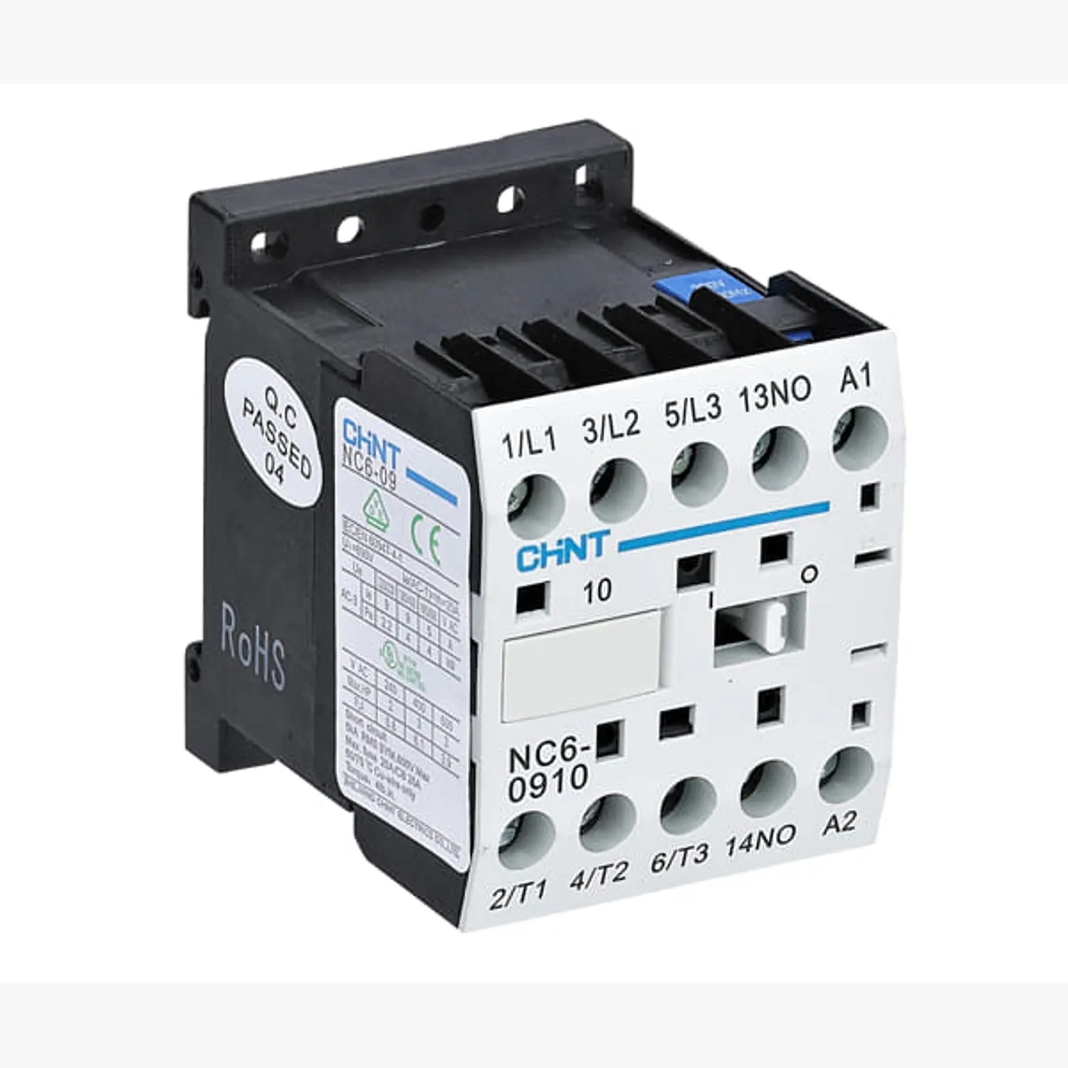 Contactor NC6 3P+1NA, 9A AC3 230/400/690V, bobina 220VAC - Chint - 03040098310CH