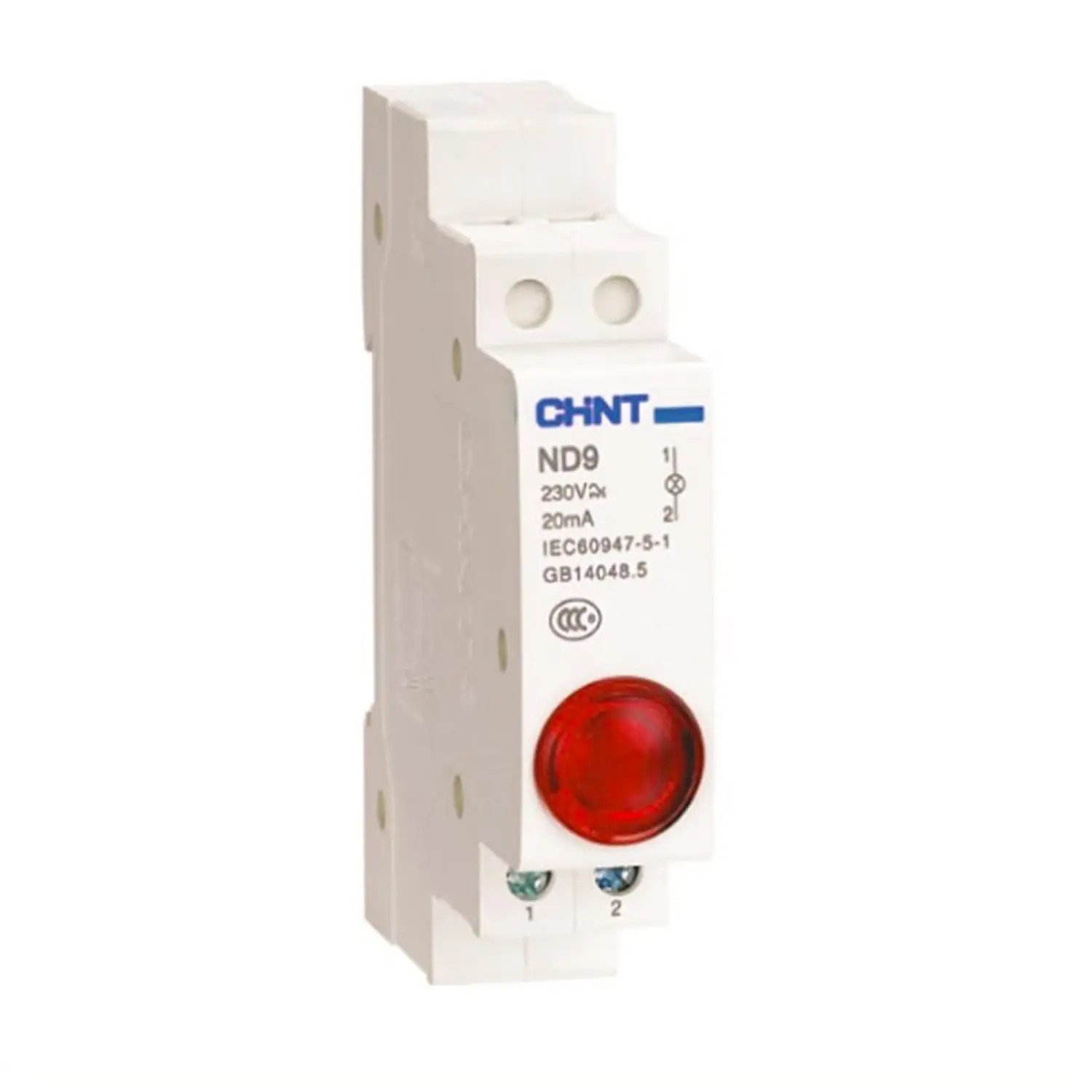 Luz Piloto Riel Din color Rojo 230 Vac/dc, IP20 - Chint - 2507502CH
