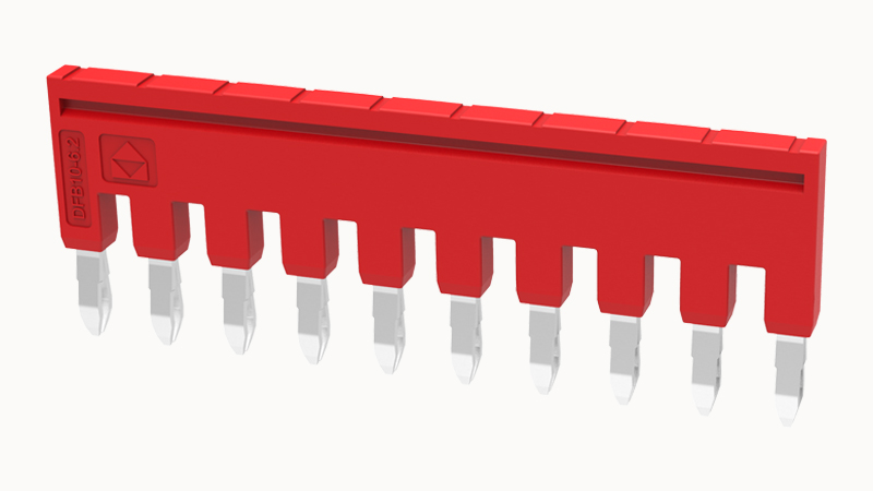 Puente de Borne 10 pines cortables para borne 4mm DFB10-6.2 - Degson