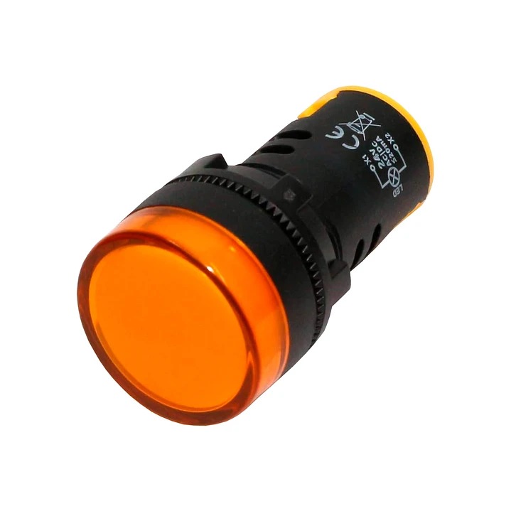 Luz piloto led amarilla 22mm 220V - Cirkon electric