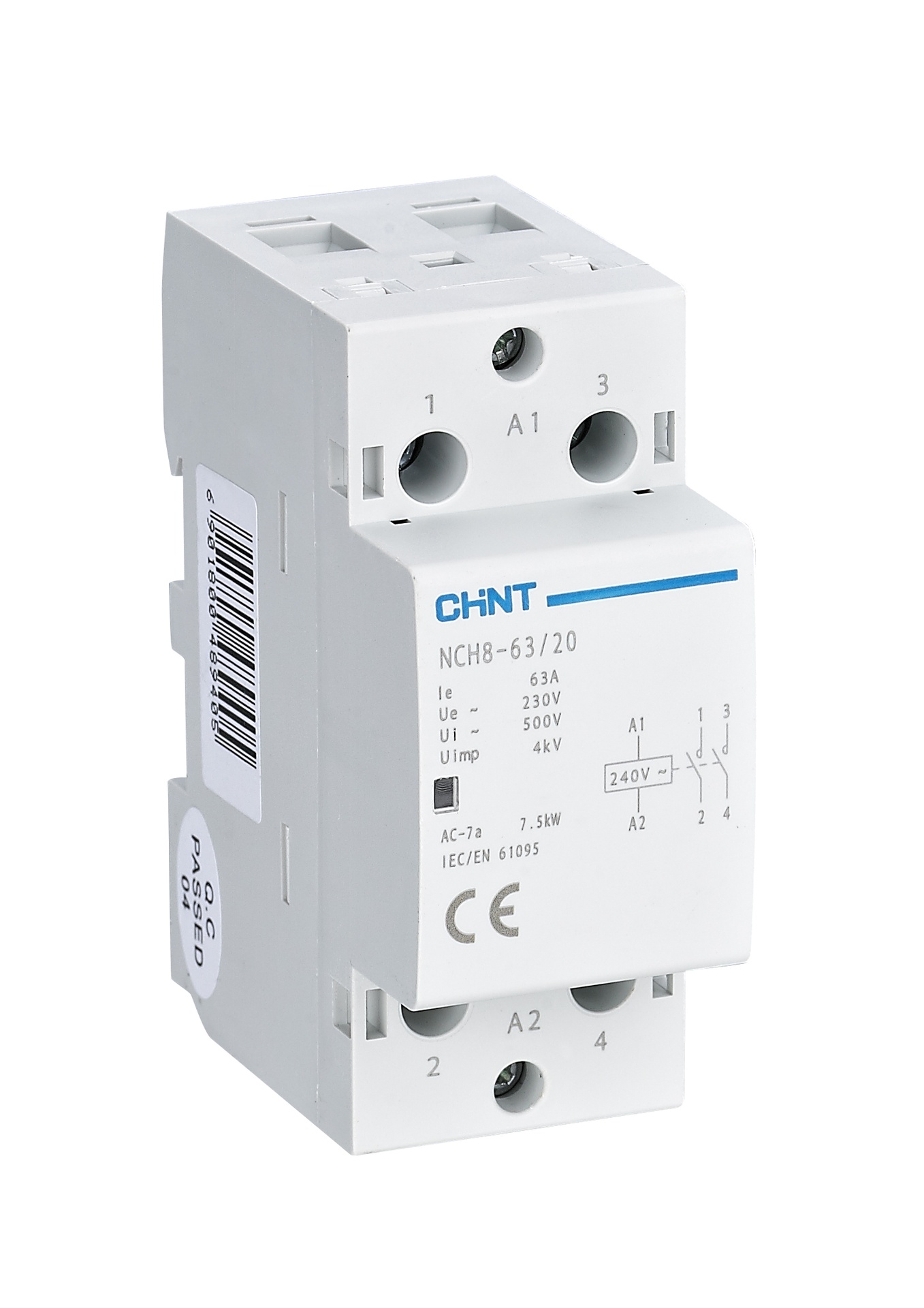 Contactor Modular 230Vac/Dc 40A, 4KW AC1, 1NA+1NC - CHINT - 03010406845CH