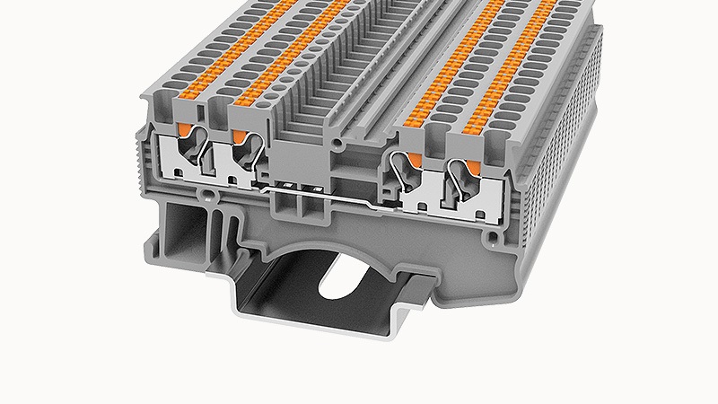 Borne Push In 4mm 2 es a 2 DS4-QU - Degson