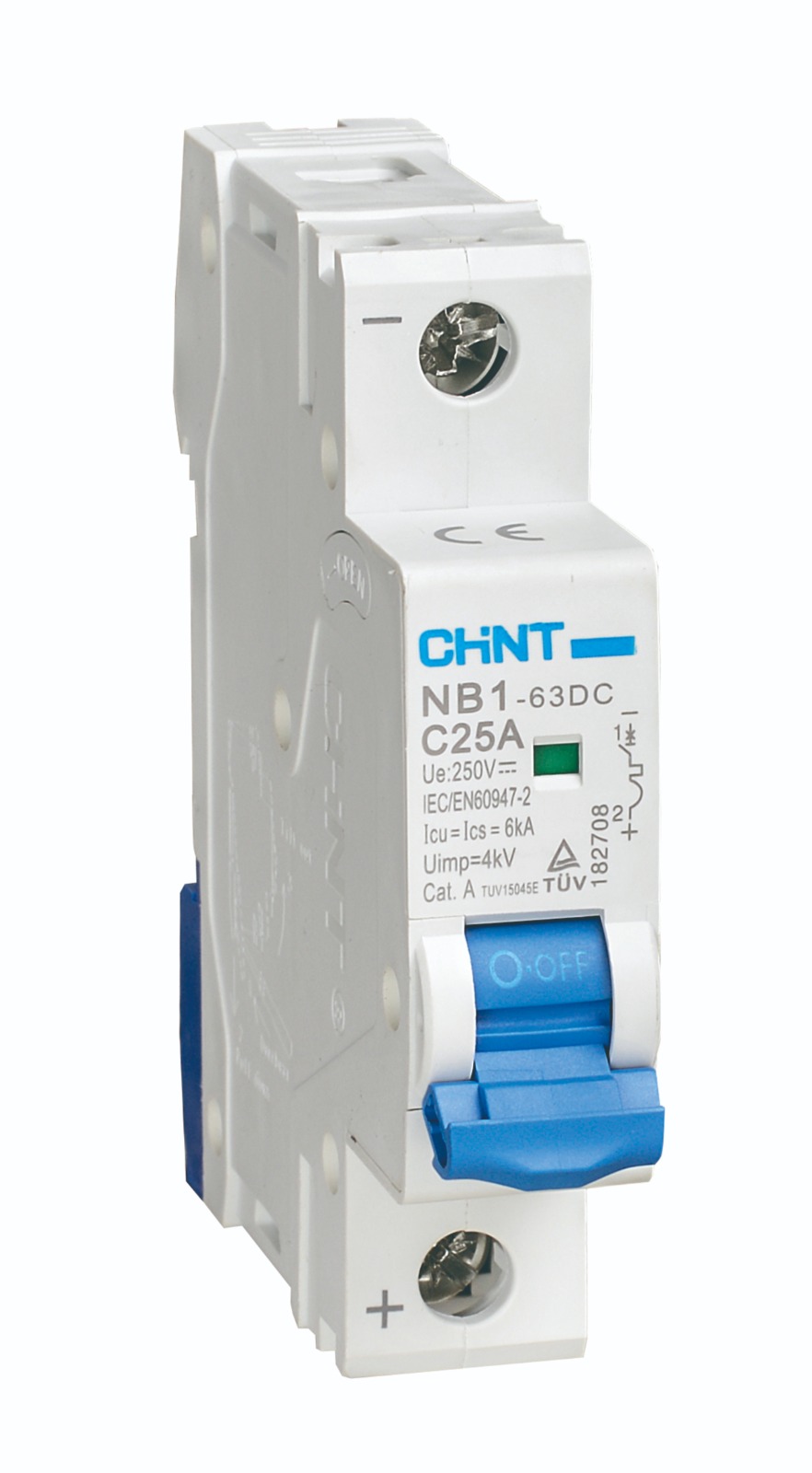 Interruptor DC 1Px25A 250VDC, Curva C - CHINT - 07032125CH